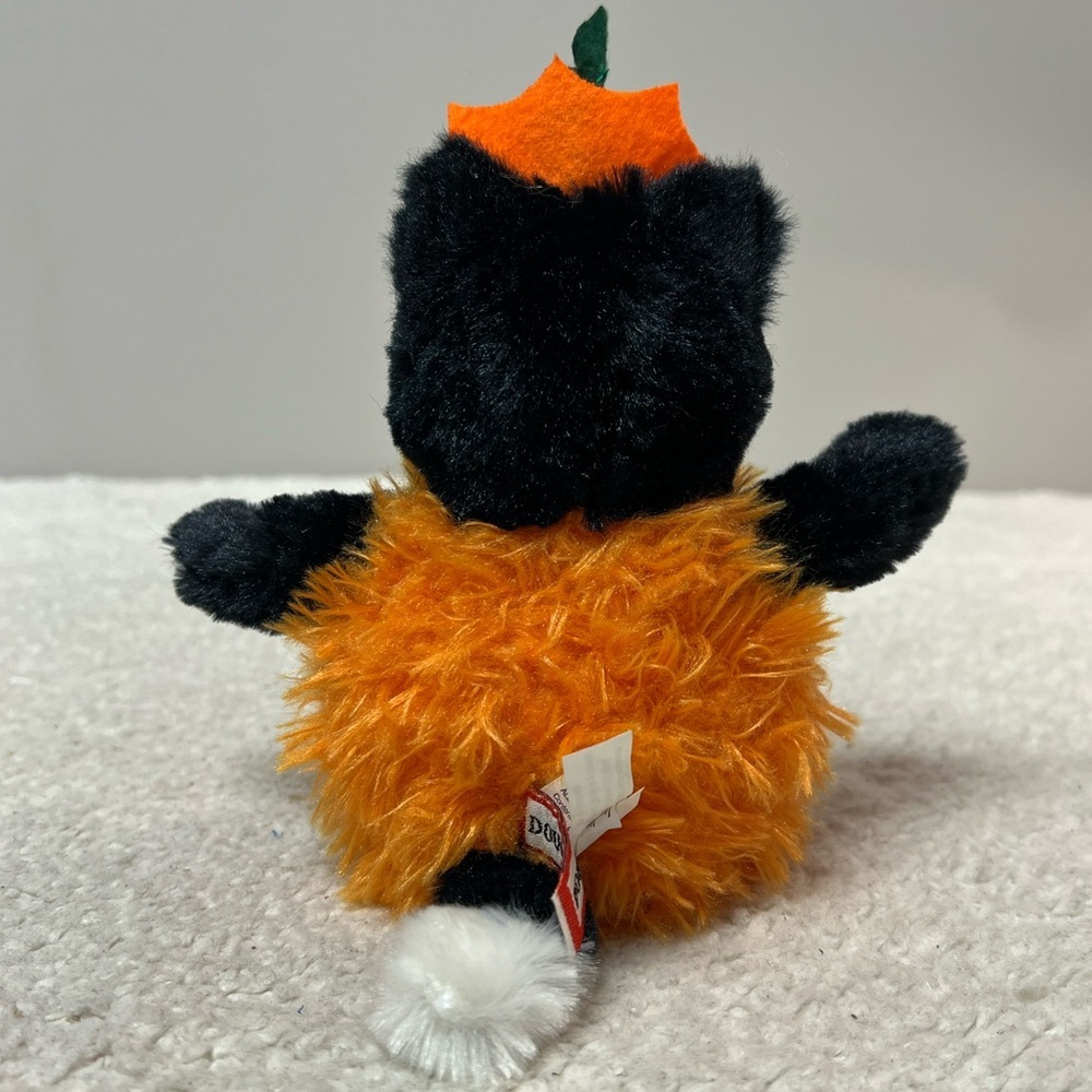 Douglas Toys Halloween Black and Orange Plush Cat Toy NWOT - Picture 3 of 5